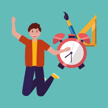 geri okul vektör tasarımı