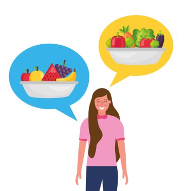 Sağlıklı ve organik gıda vektör tasarımı