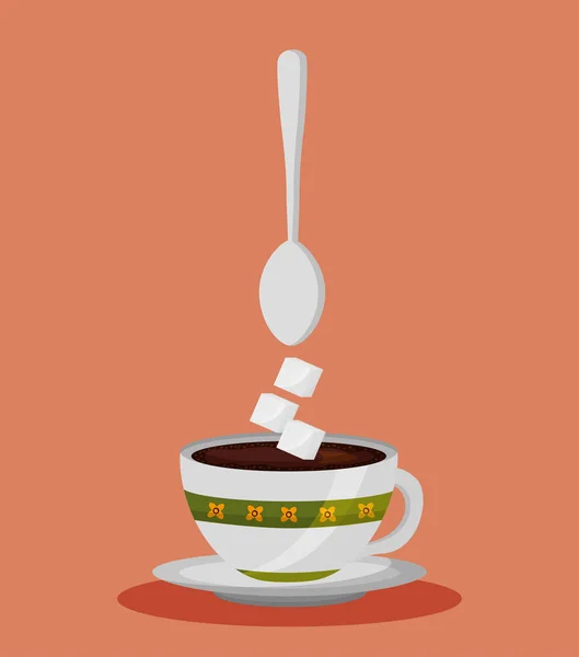 Векторный дизайн чашки кофе — стоковый вектор