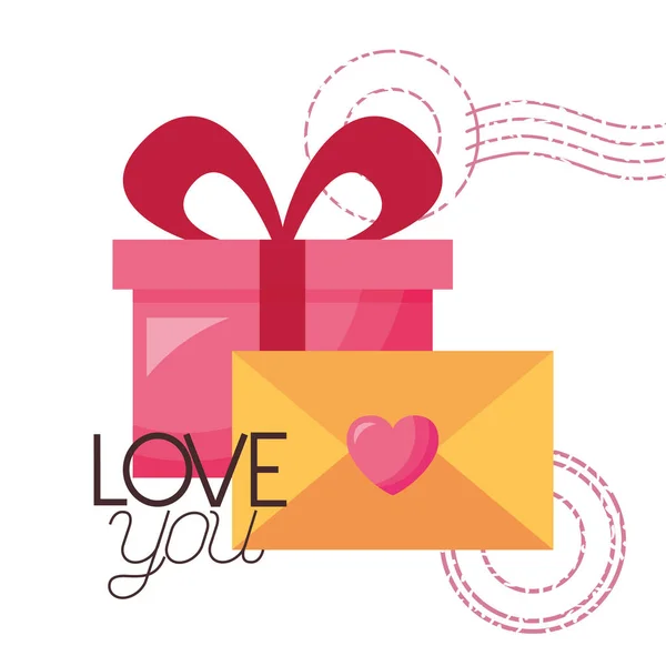 Love represented by card vector design — Stock Vector