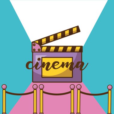 Mavi arka plan tasarım üzerinde sinema fıçı tahtası