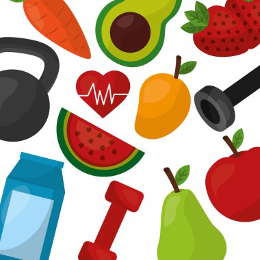 Sağlıklı yaşam tarzı vektör tasarımı