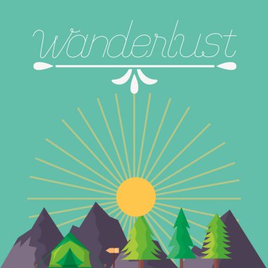 Seyahat ve Wanderlust vektör tasarım