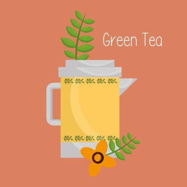 Çay pot vektör tasarım