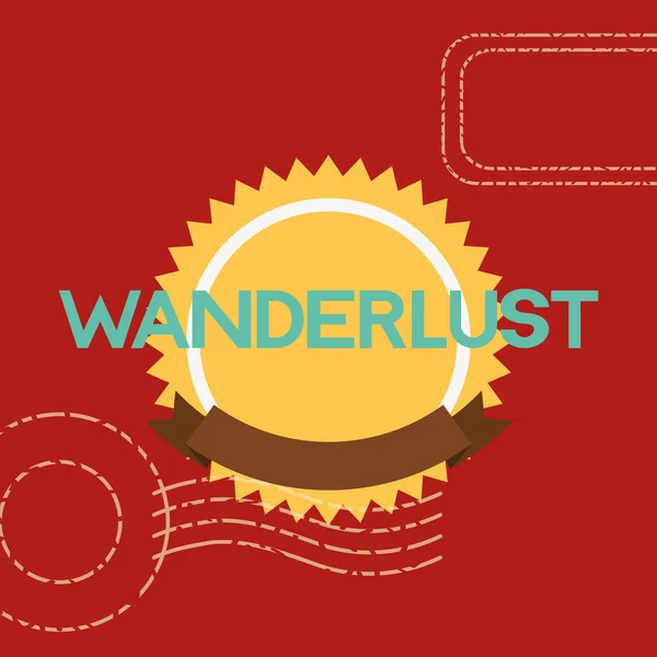 Reizen en Wanderlust vector ontwerp — Stockvector