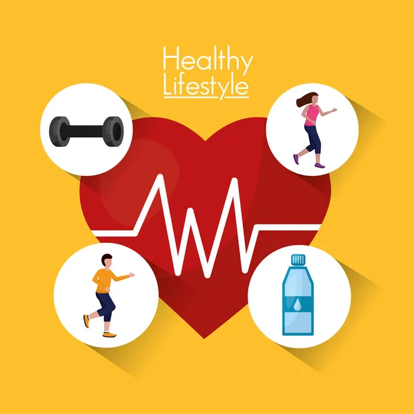 People healthy lifestyle vector design — Stock Vector