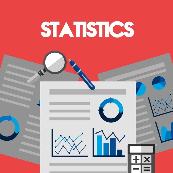 İstatistik ve İnfografik tasarım — Stok Vektör