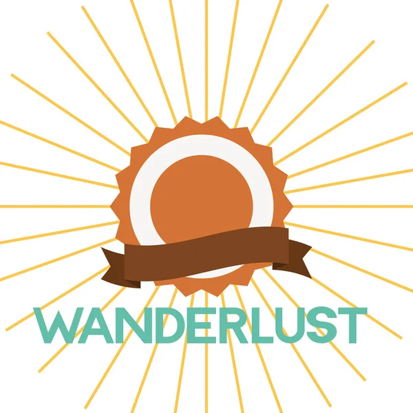 Reizen en Wanderlust vector ontwerp — Stockvector