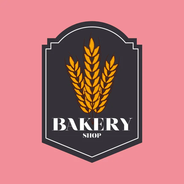 Wheat and bakery shop vector design — Stock Vector