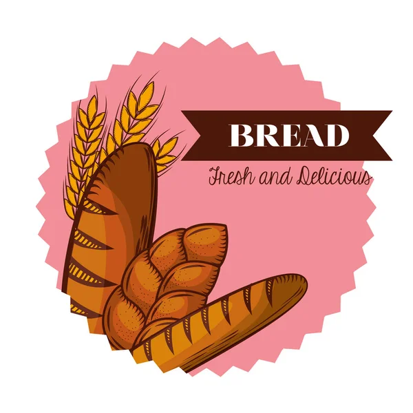 Ekmek fırın vektör tasarım — Stok Vektör