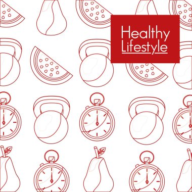 Sağlıklı yaşam tarzı vektör tasarımı