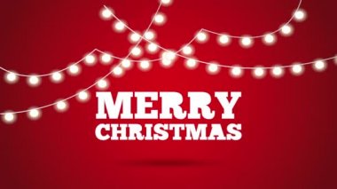 ışıklar asılı mutlu noel animasyon