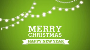 çam ağacı ve topları asılı ile neşeli noel animasyon