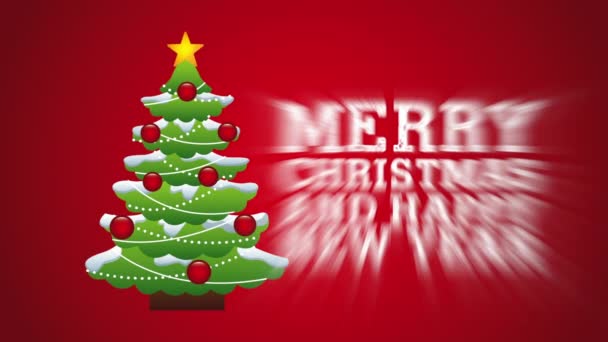 God jul och gott nytt år animation — Stockvideo