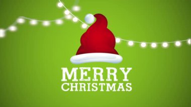 çam ağacı ve top asılı ile neşeli noel animasyon