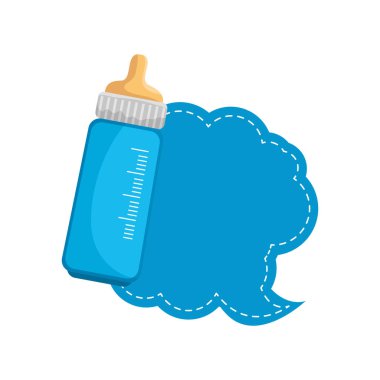 Bebek duş kart şişe süt ile