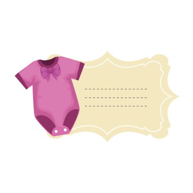 Bebek duş kartı giysileri ile