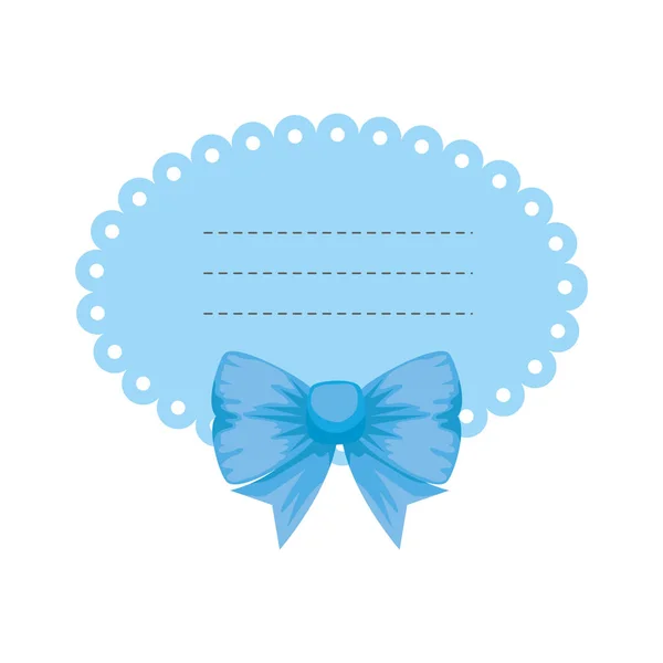 Baby Shower karty z Bown wstążki — Wektor stockowy