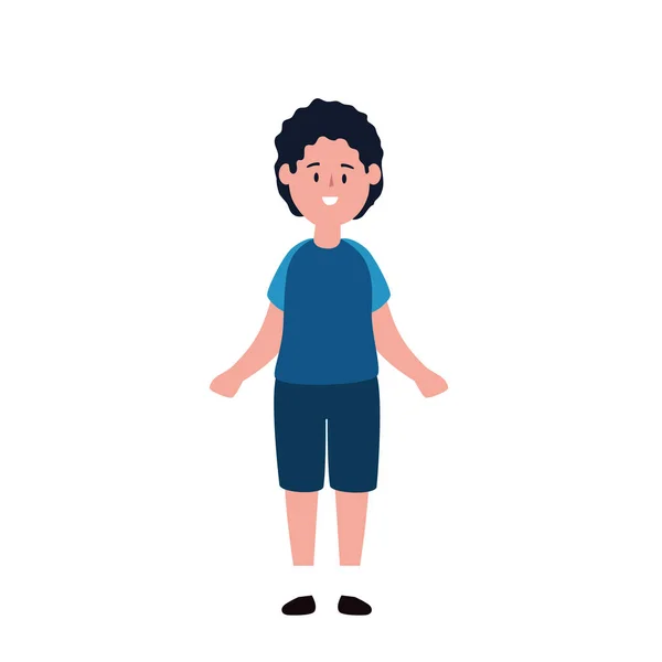 Mignon petit garçon avatar personnage — Image vectorielle