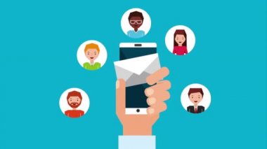 akıllı telefon ile e-posta sosyal medya pazarlama