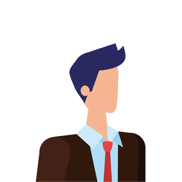 Élégant homme d'affaires travailleur avatar caractère — Image vectorielle