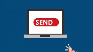 dizüstü animasyon ile e-posta sosyal medya pazarlama