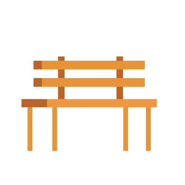 Sedia da parco in legno icona classica — Vettoriale Stock