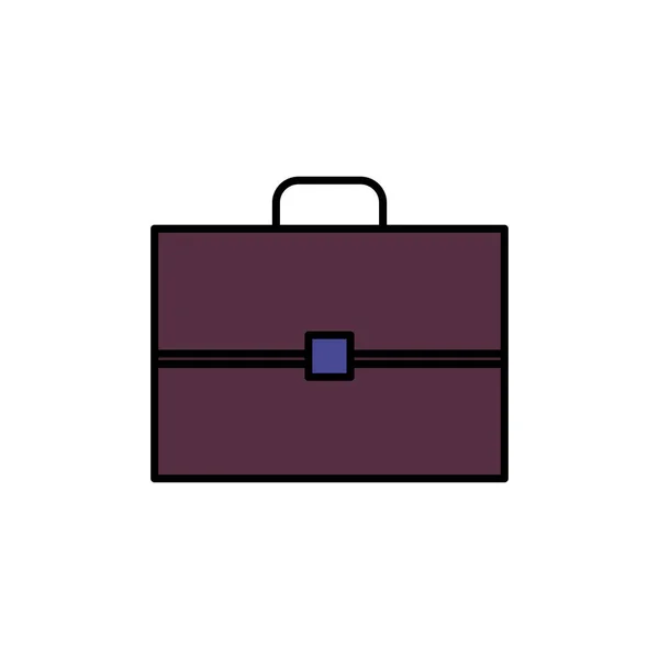Portfolio briefcase handle isolated icon — Stock Vector