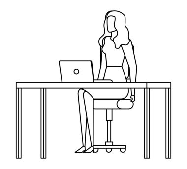 ofiste zarif iş kadını işçi