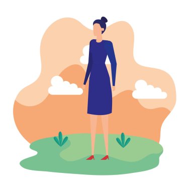 alanında zarif iş kadını işçi