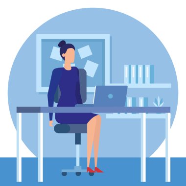 ofiste zarif iş kadını işçi