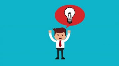 e-ticaret teknoloji animasyon ile işadamı