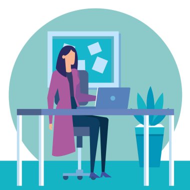 ofiste zarif iş kadını işçi