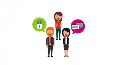 e-ticaret teknolojisi animasyon ile iş adamları