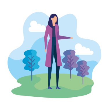 alanında zarif iş kadını işçi