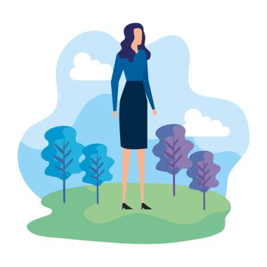 alanında zarif iş kadını işçi