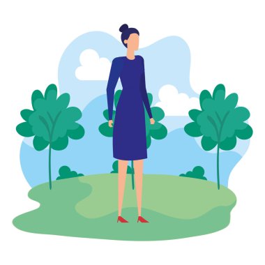 alanında zarif iş kadını işçi