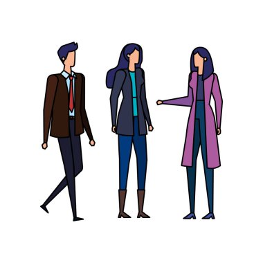 Zarif iş adamları karakterleri avatarlar