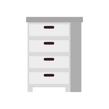 İzole edilmiş simge için ahşap çekmece