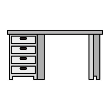 çekmeceli ahşap masa ofisi