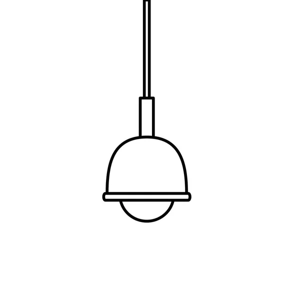 Lamp light hanging isolated icon — Stock Vector