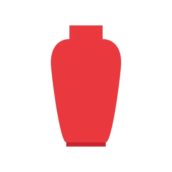Ceramic vase decorative isolated icon — Stock Vector