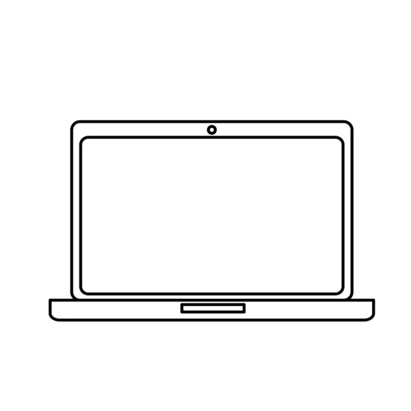 Laptop computer portable device icon — Stock Vector