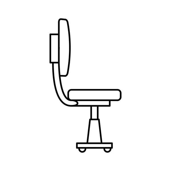 Équipement de chaise de bureau icône isolée — Image vectorielle