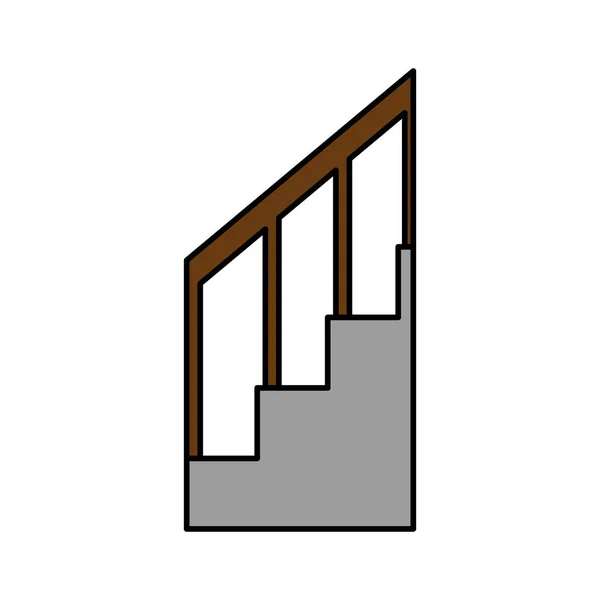 Escadas da casa passos ícone isolado —  Vetores de Stock