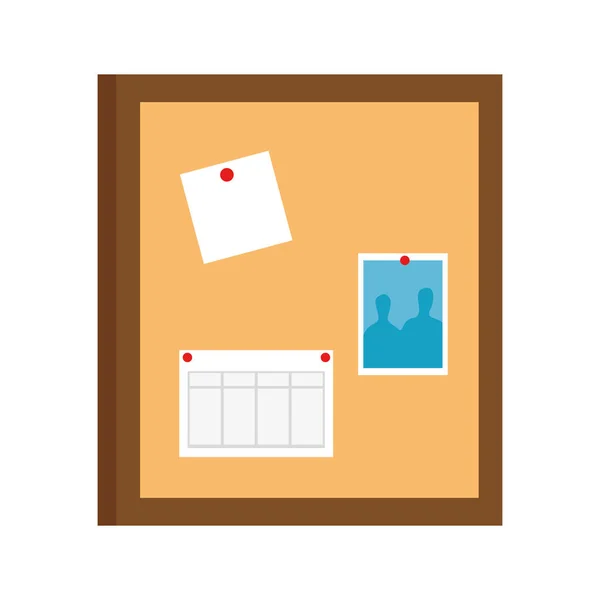 Placa de notas de escritório ícone isolado — Vetor de Stock