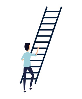 işadamı merdiven avatar karakteri tırmanma