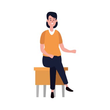 zarif iş kadını bankta oturan