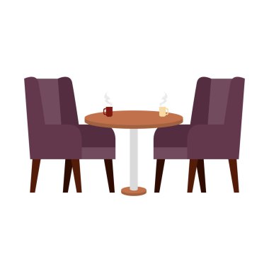 confortable kanepe ve ahşap masa oturma odası sahne