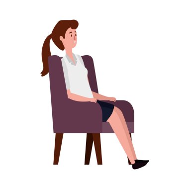 kanepede oturan zarif iş kadını